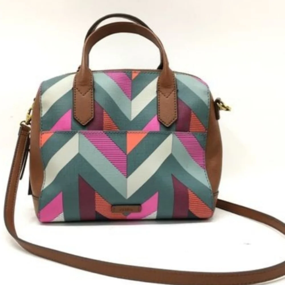 Fossil Fiona Satchel with Key Fob